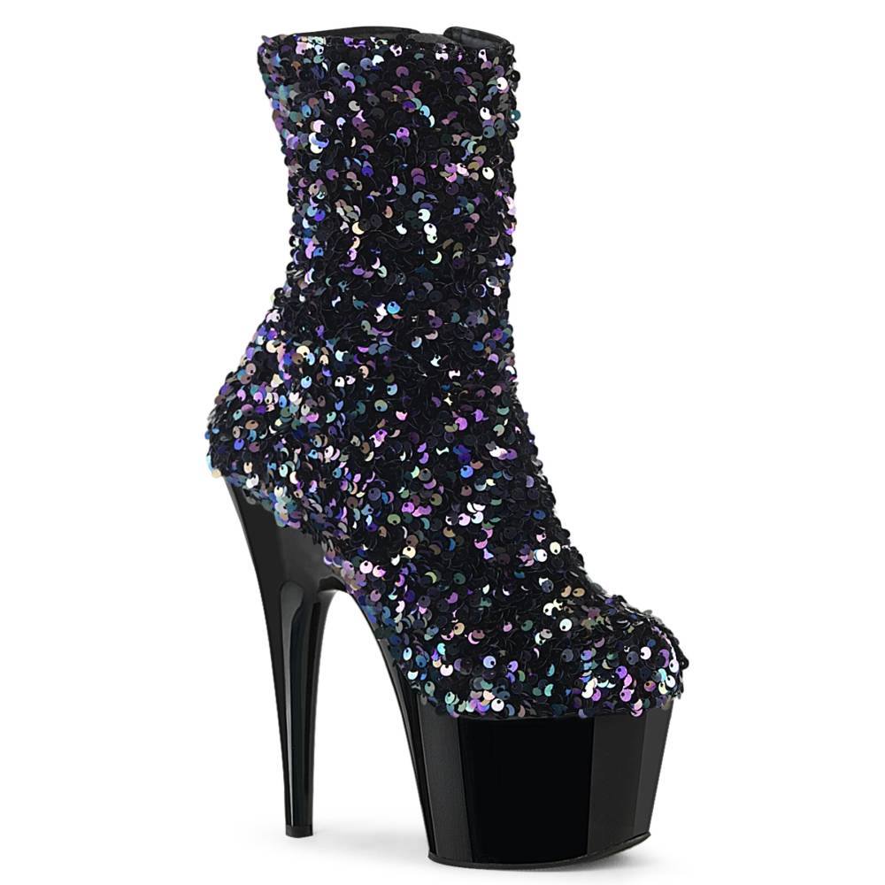 Pleaser - ADORE1042SQ Bottes de plateforme, Pole dance chaussures - Noir Product image